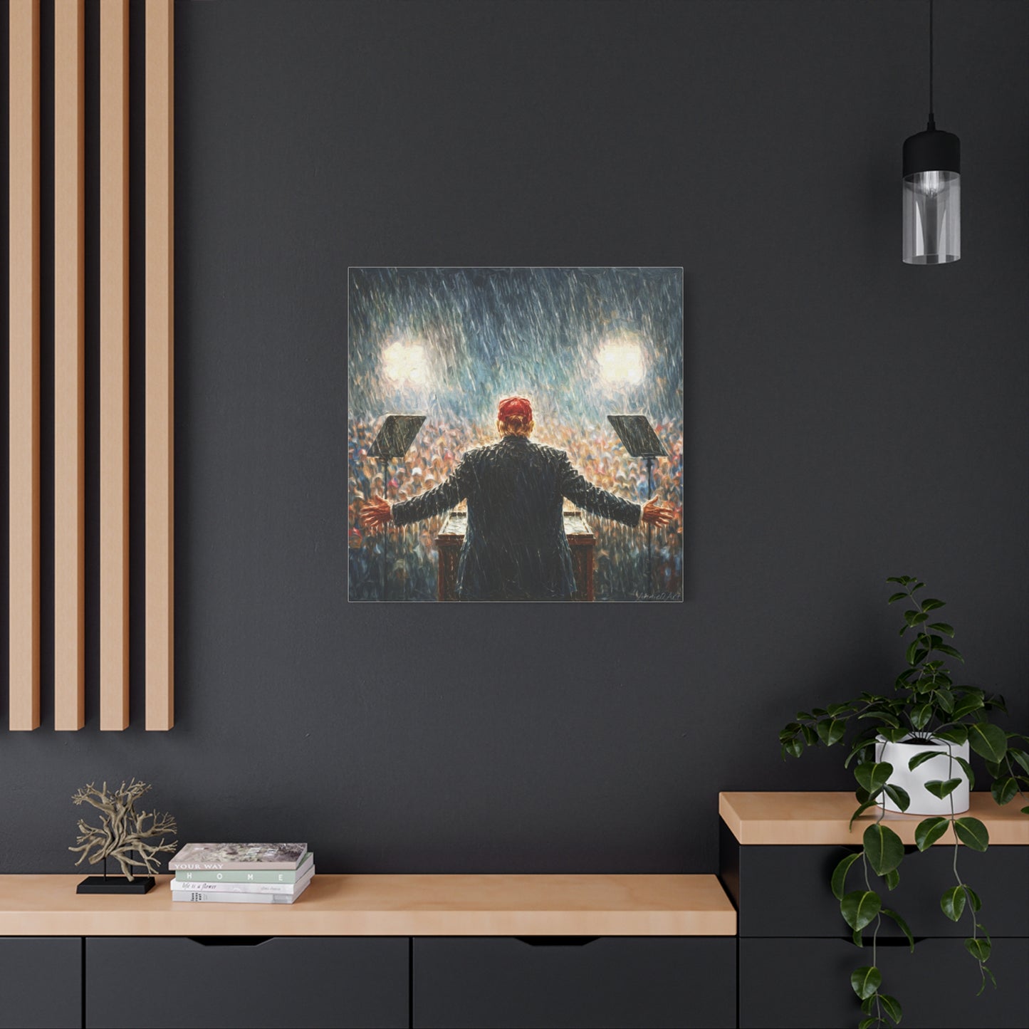 Trump Rally Canvas —Miami Rally “Baptism by Storm” Wall Art