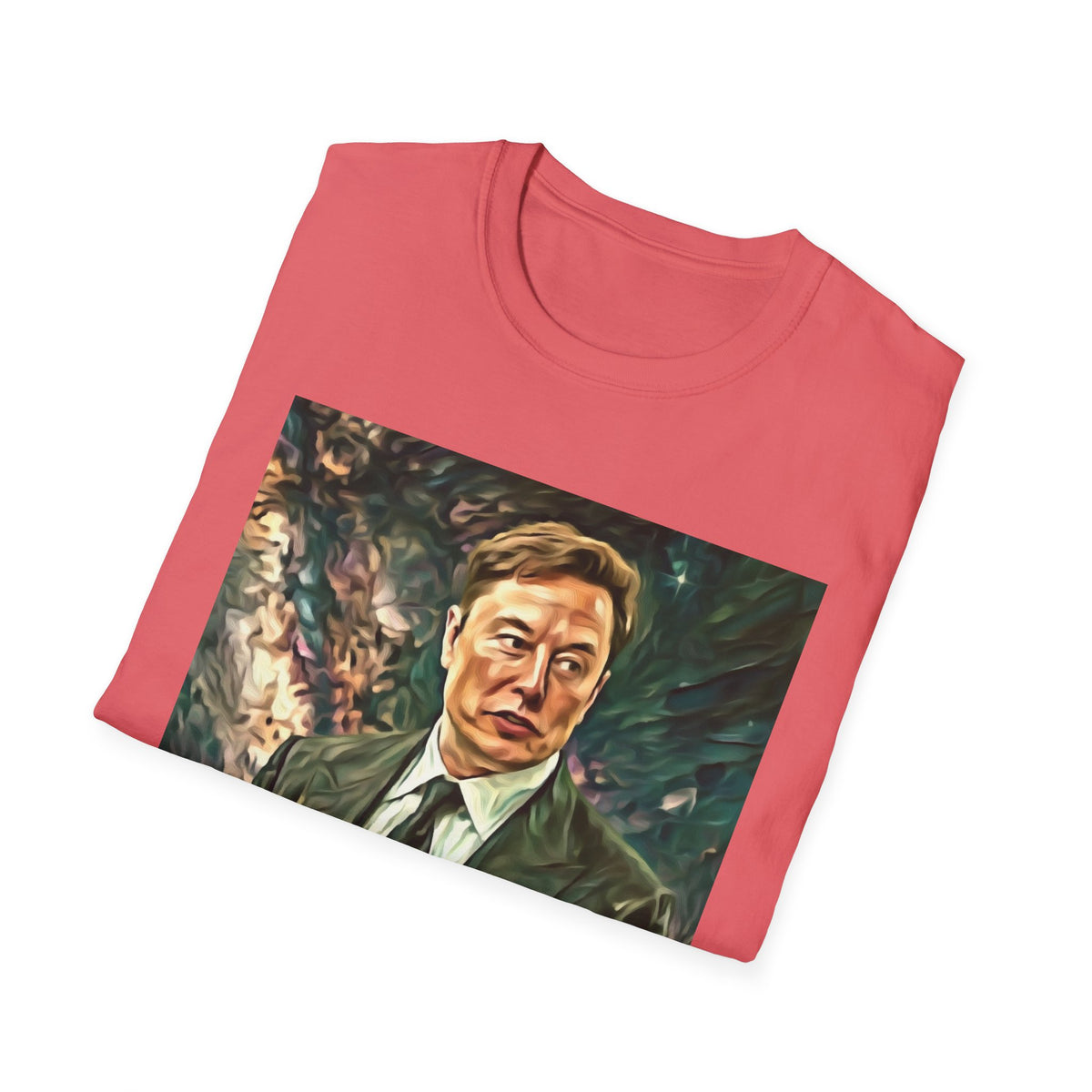 Elon Musk with Rocket— Graphic T-Shirt