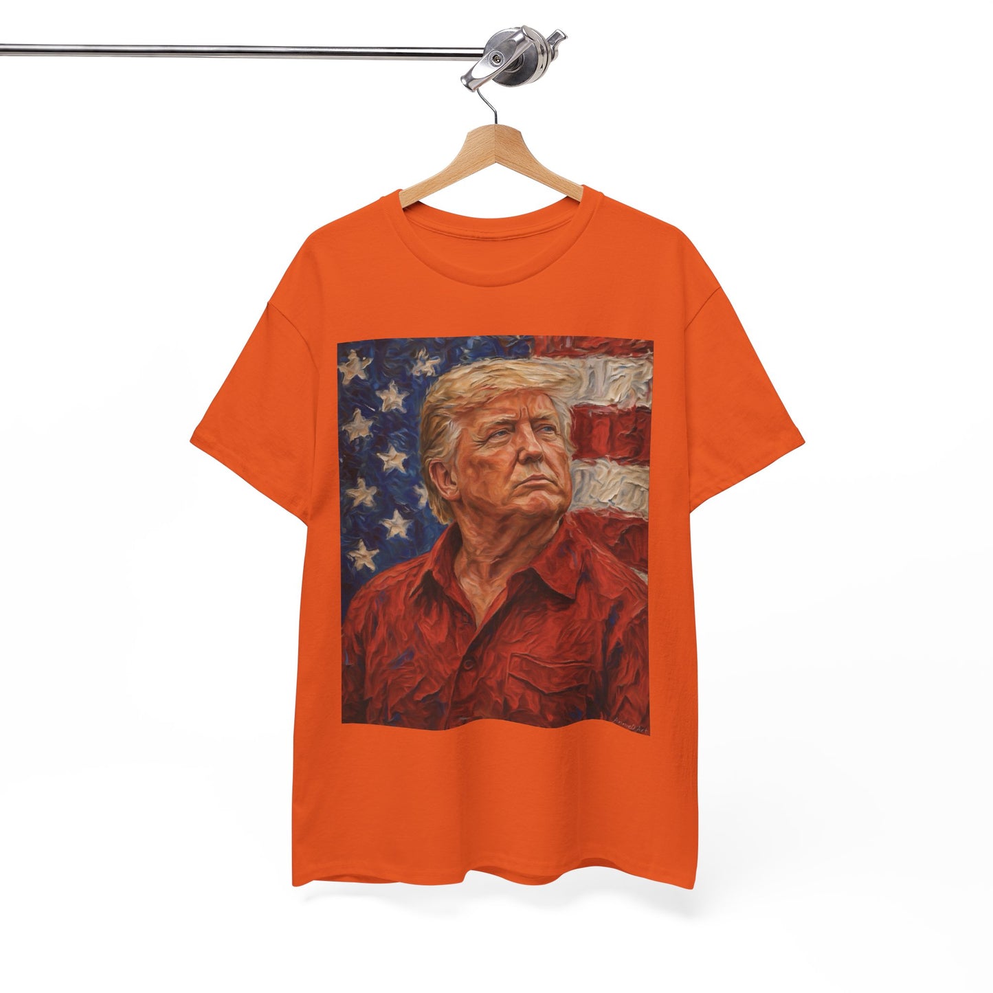 Trump Patriotic Portrait Tee — American Flag Portrait Graphic T-Shirt