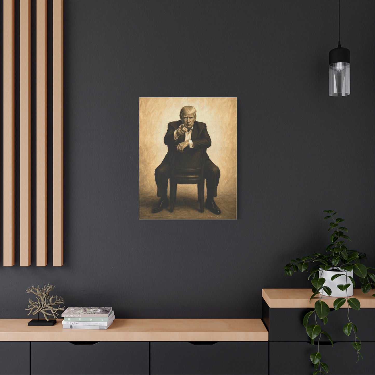 Trump Vintage Portrait Canvas Wall Art —