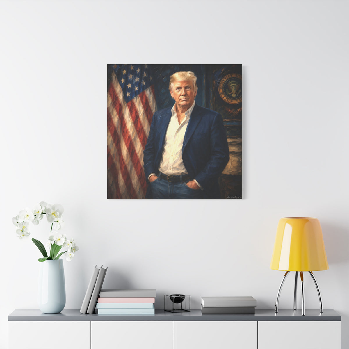 Trump Patriotic Portrait Canvas