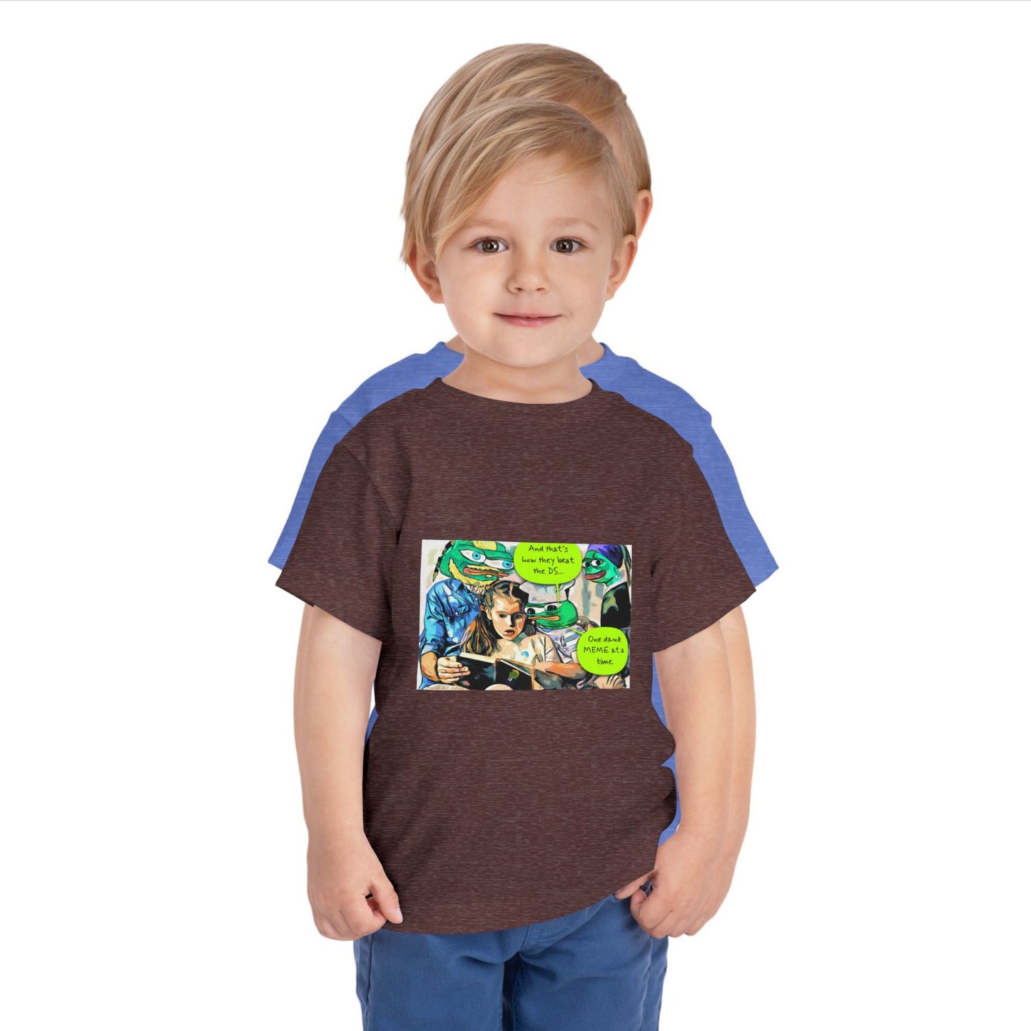 Grandkids of Anons Toddler Tee — Funny Frog Meme Family Gaming Graphic