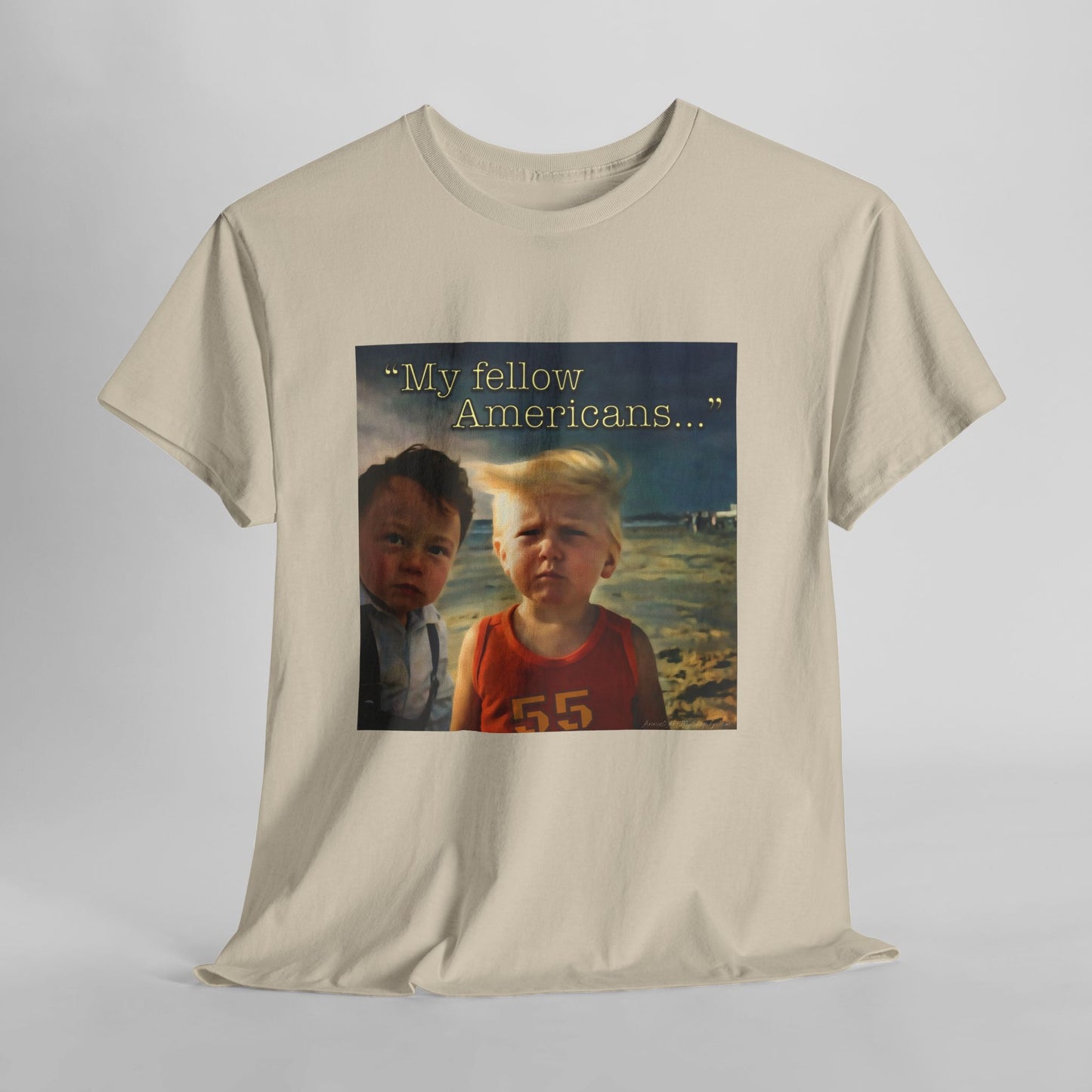 ‘55’ Vintage Meme Tee — "My fellow Americans..." Funny Retro Graphic T-Shirt