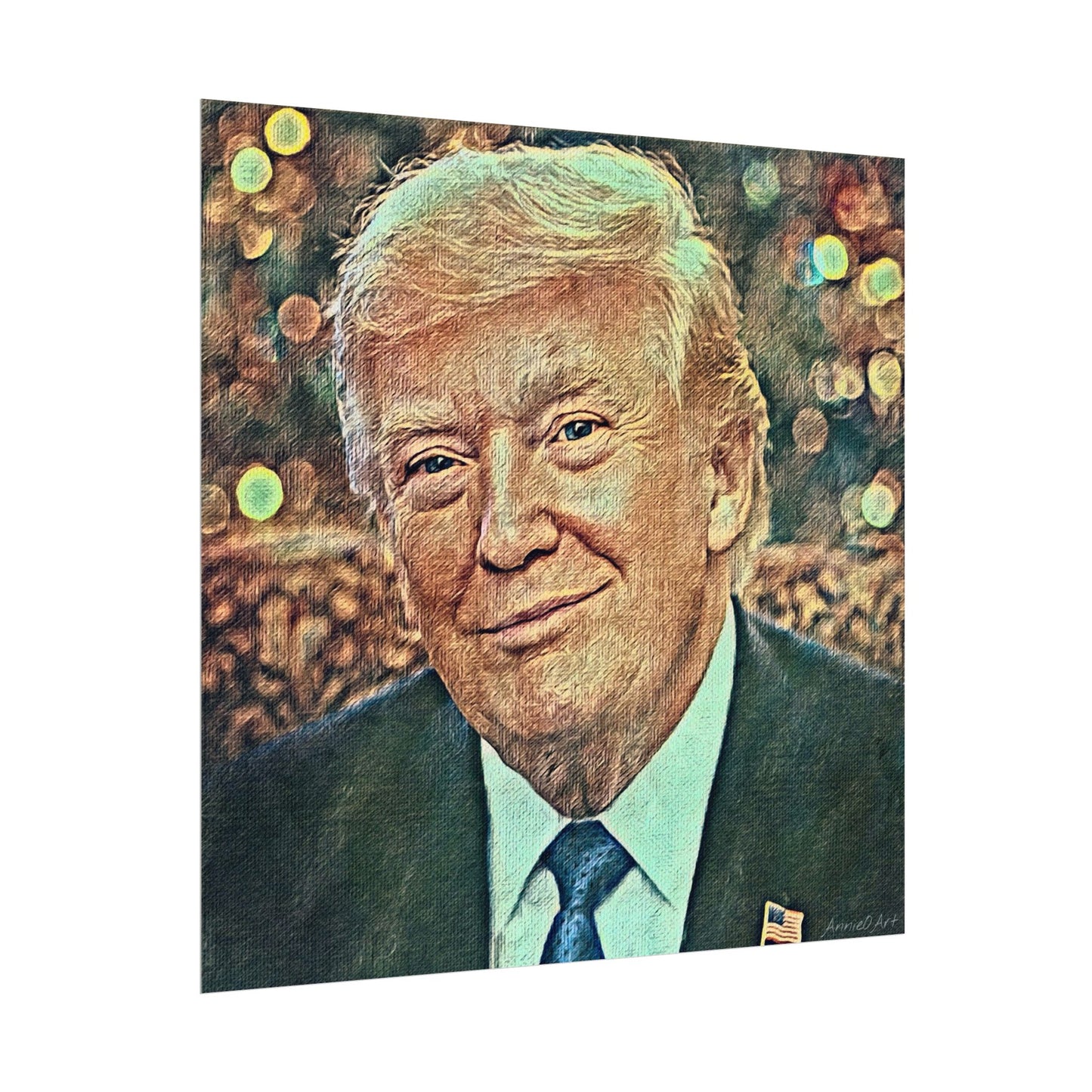 Trump Textured Watercolor Matte Poster