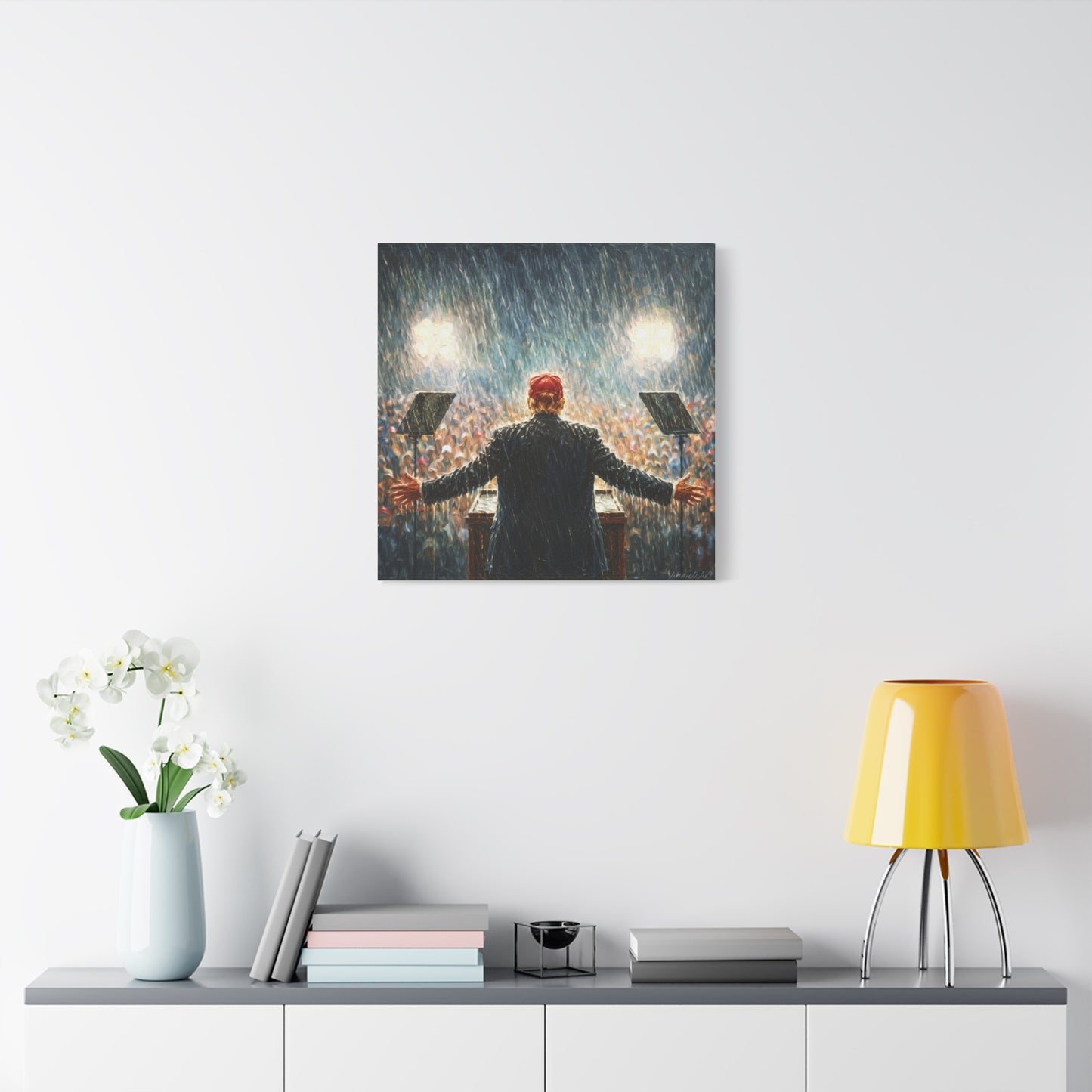 Trump Rally Canvas —Miami Rally “Baptism by Storm” Wall Art