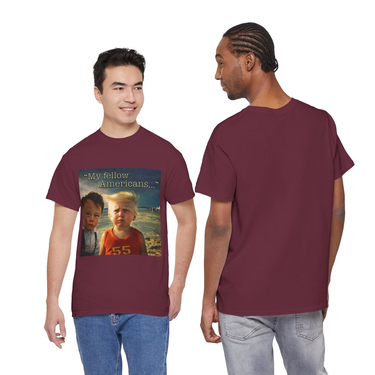 ‘55’ Vintage Meme Tee — "My fellow Americans..." Funny Retro Graphic T-Shirt