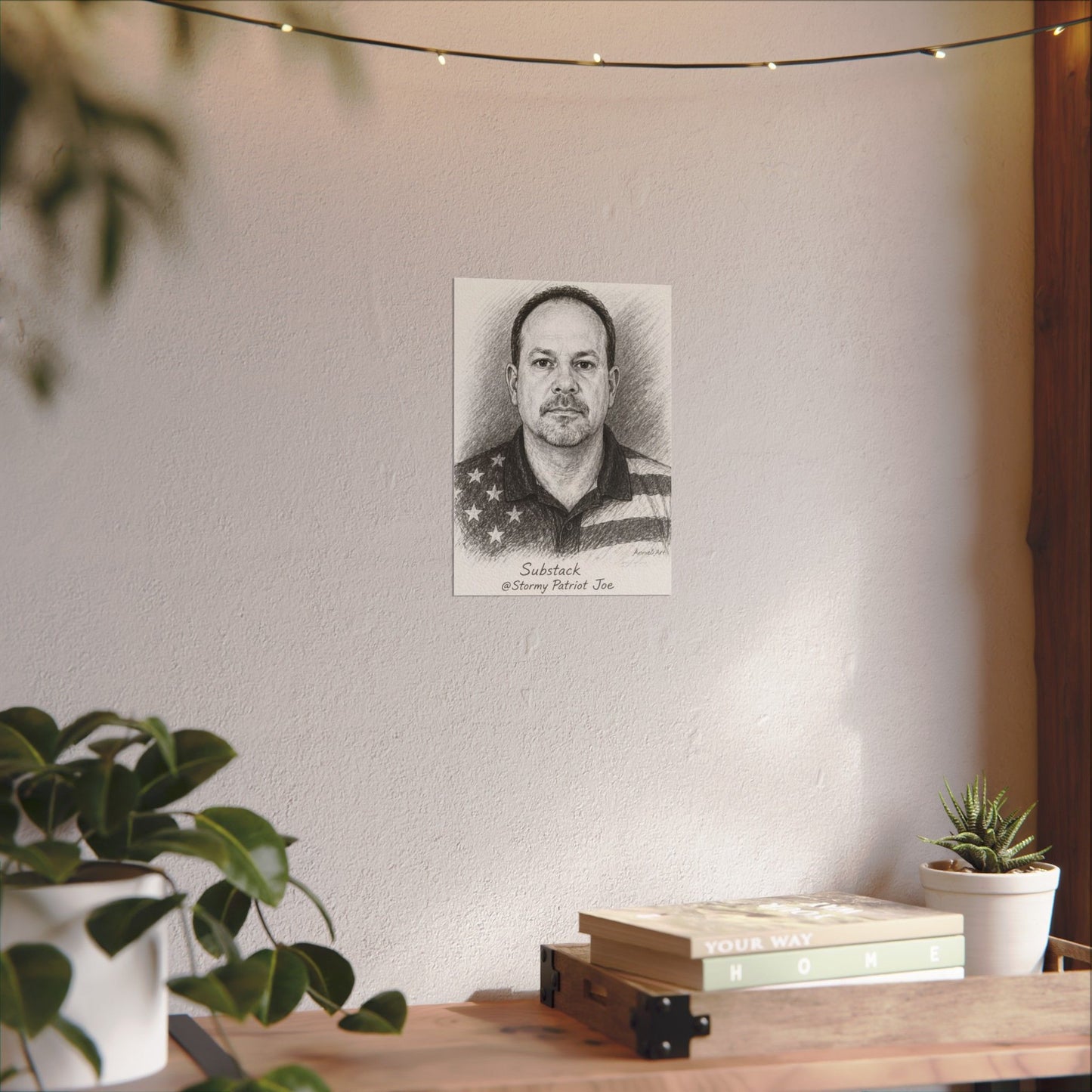Absolute Storm—Stormy Joe—Matte Watercolor Portrait Poster