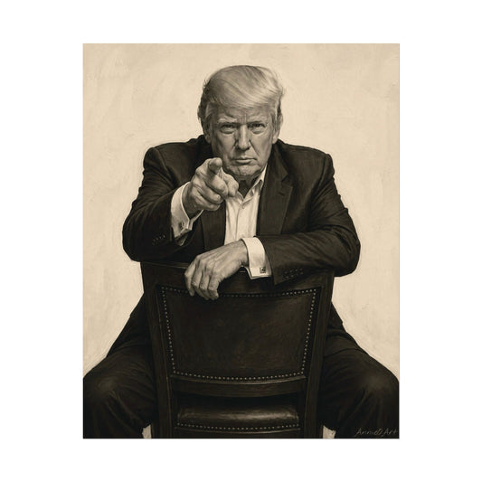 Trump Textured Matte Poster — Vintage Sepia Portrait