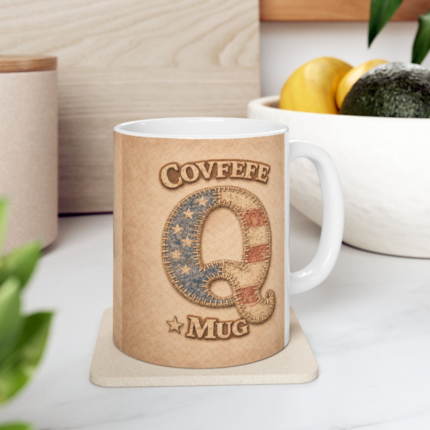 Q Covfefe Ceramic Mug —  Coffee Cup (11oz, 15oz)