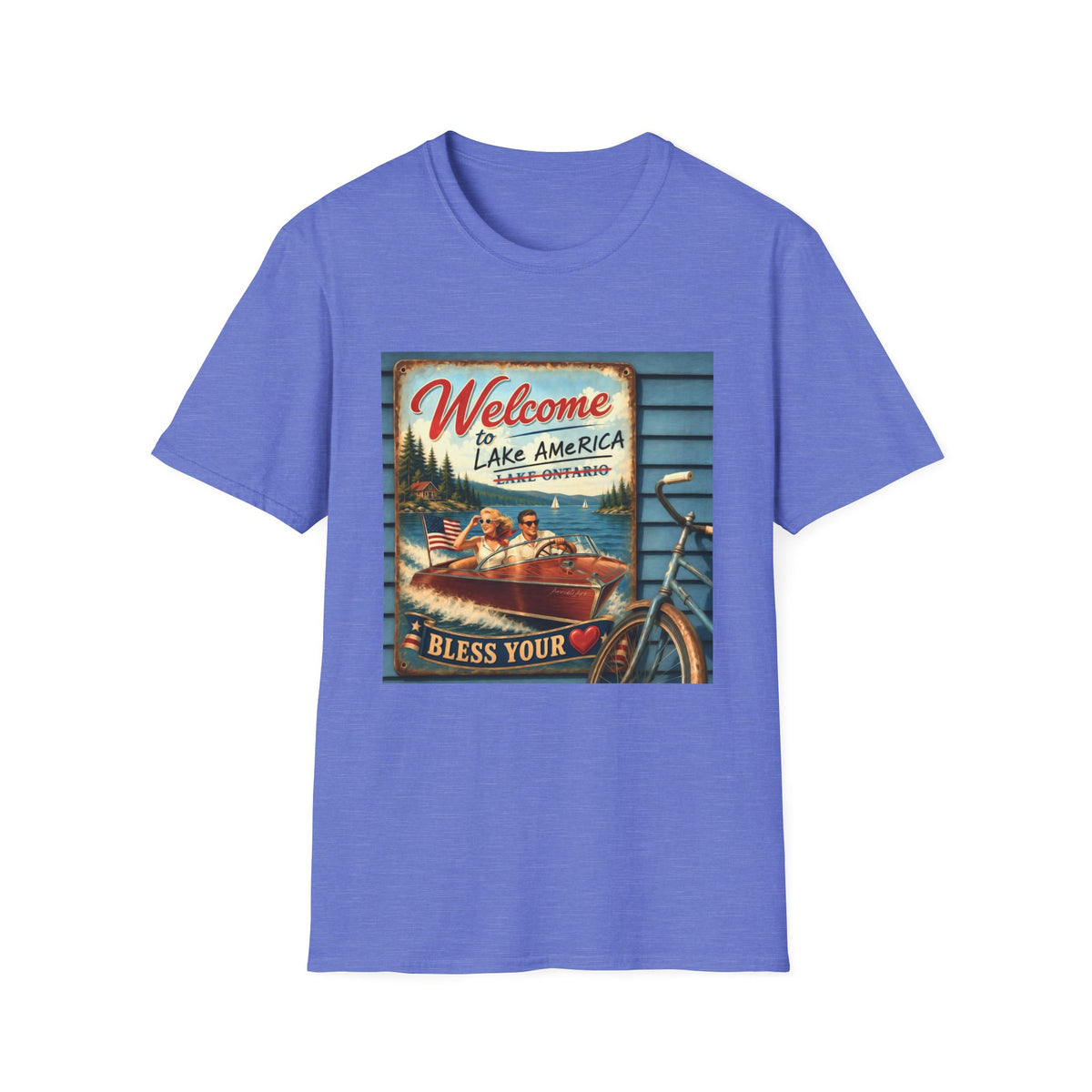 Lake America Welcome T-Shirt — Vintage Lake America Boating Vacation Tee