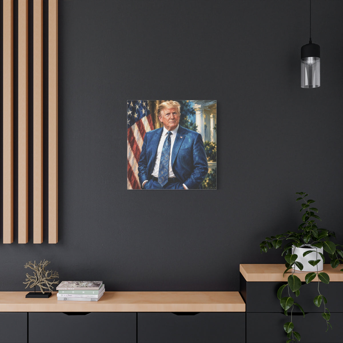 Trump Patriotic Presidential Portrait Canvas