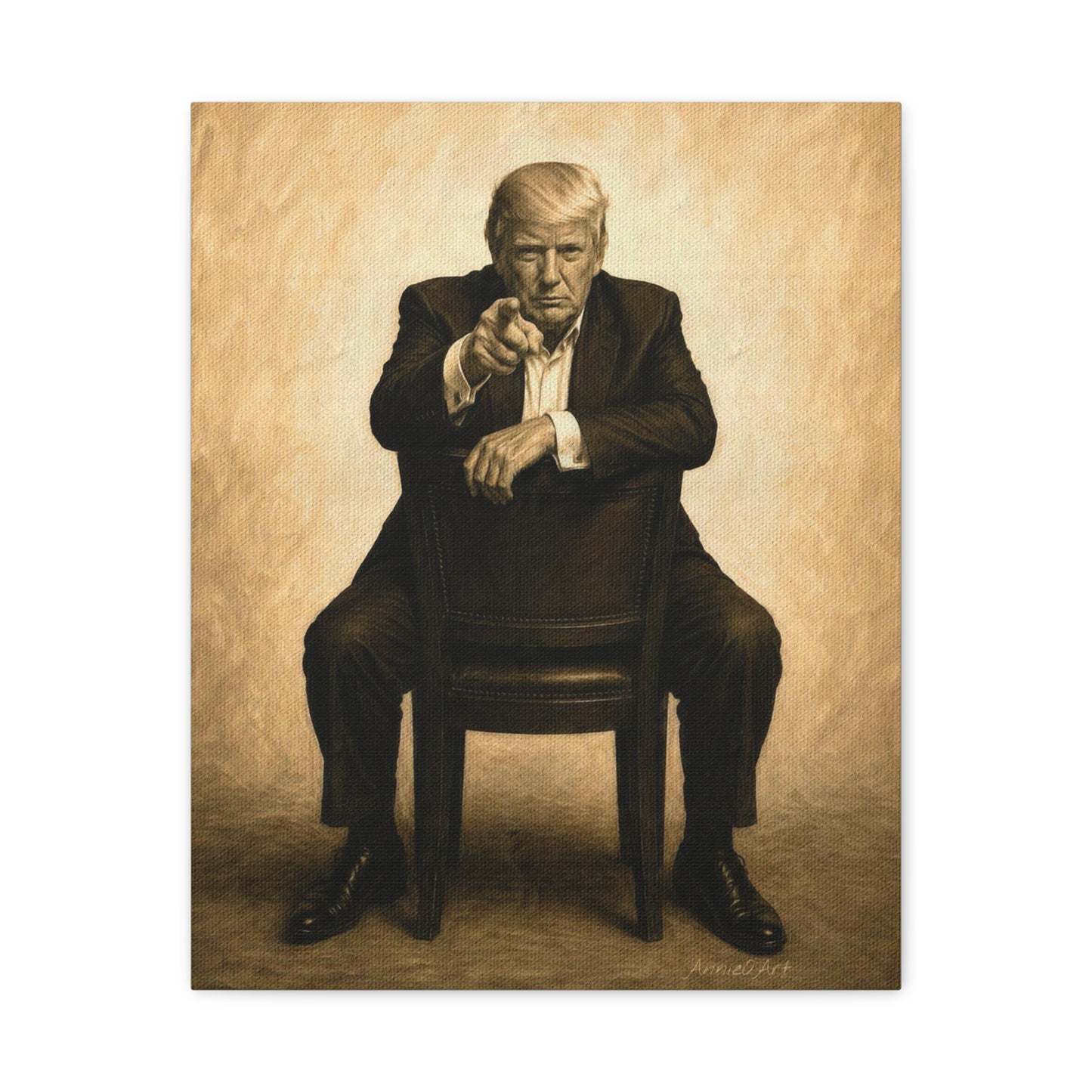 Trump Vintage Portrait Canvas Wall Art —