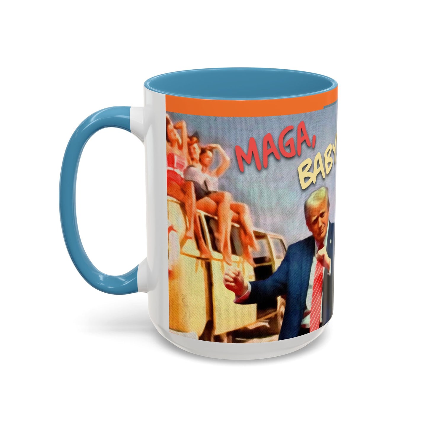 Political Novelty Covfefe Mug – "MAGA Baby" Retro Campaign Design