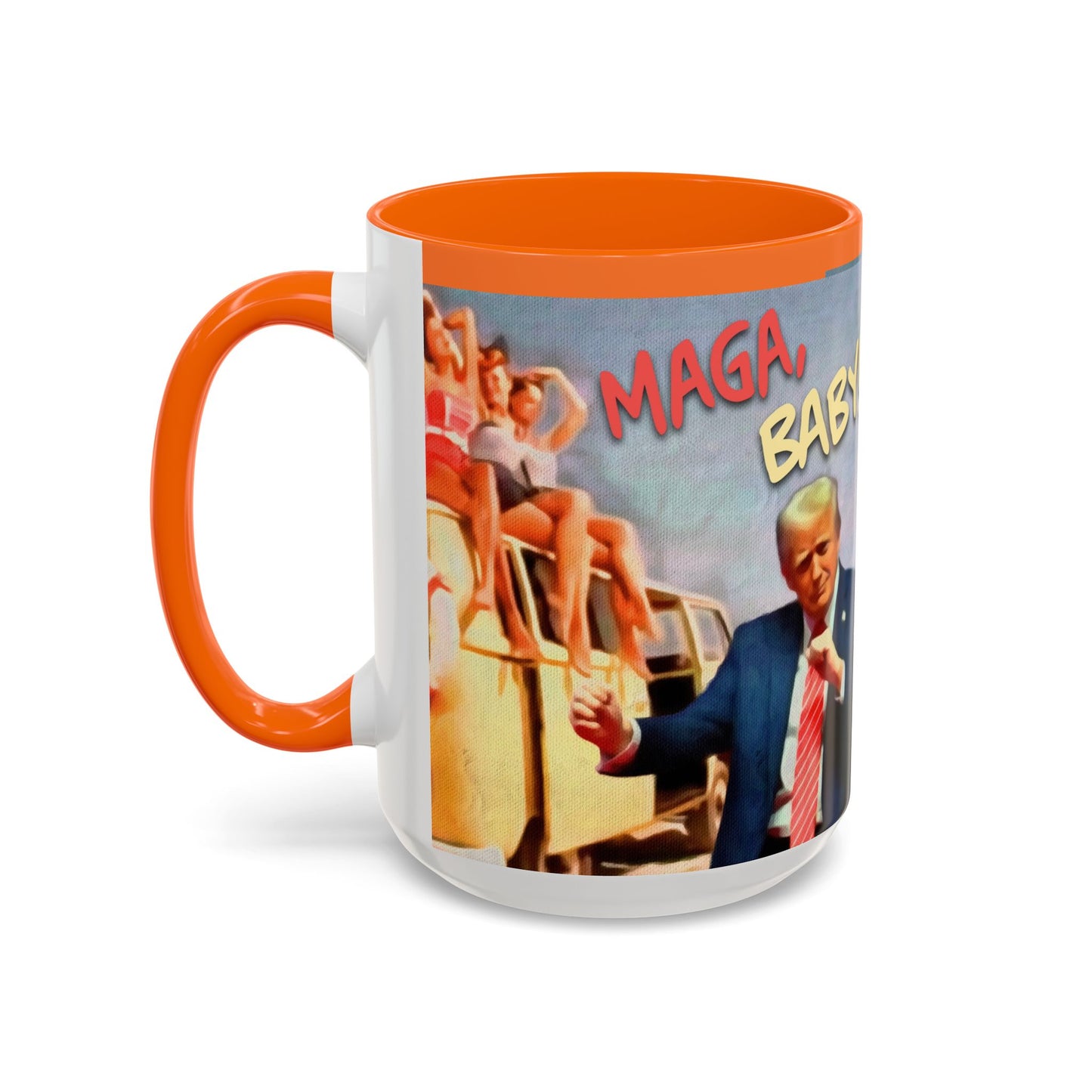 Political Novelty Covfefe Mug – "MAGA Baby" Retro Campaign Design