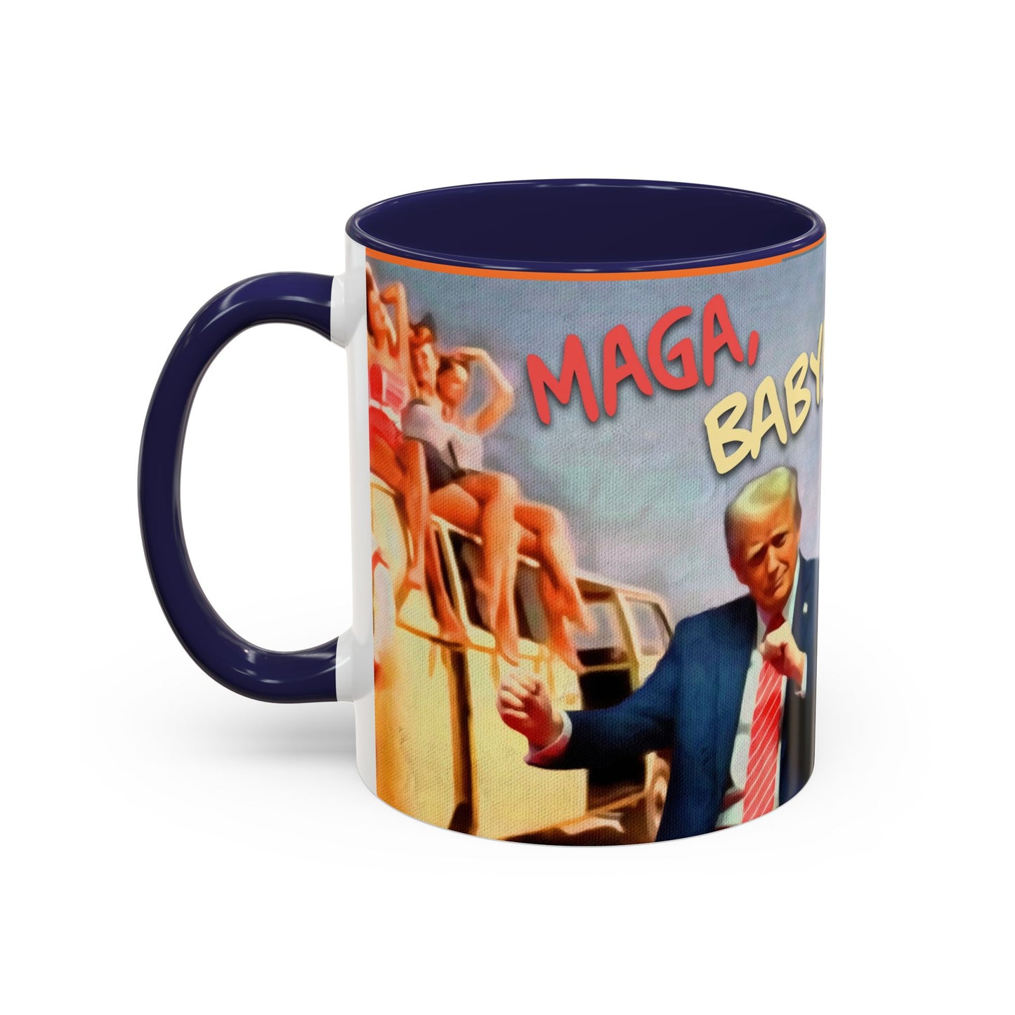 Political Novelty Covfefe Mug – "MAGA Baby" Retro Campaign Design