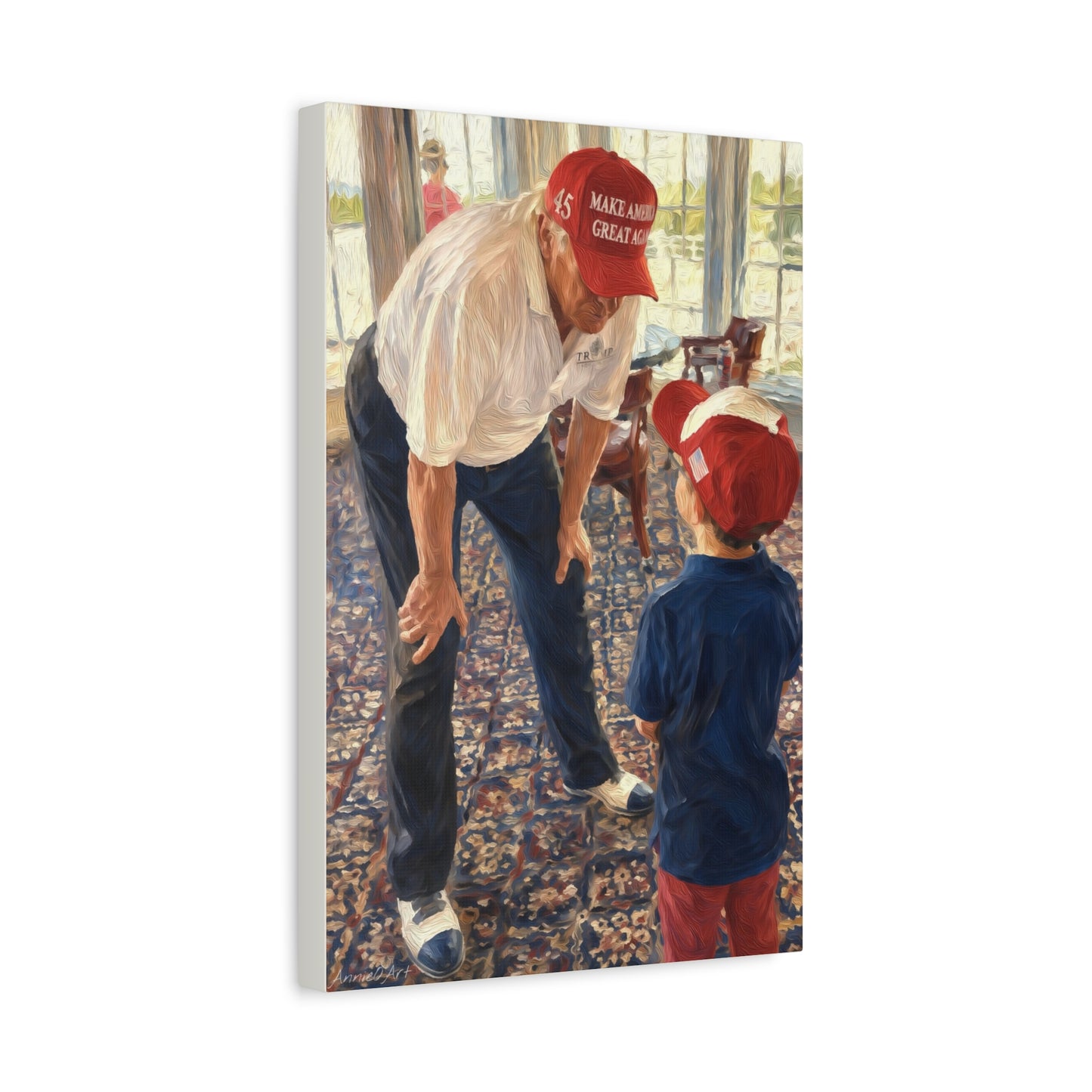 President Trump Through a Child’s Eyes —Portrait Canvas