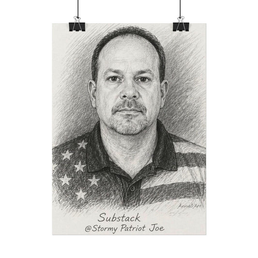 Absolute Storm—Stormy Joe—Matte Watercolor Portrait Poster