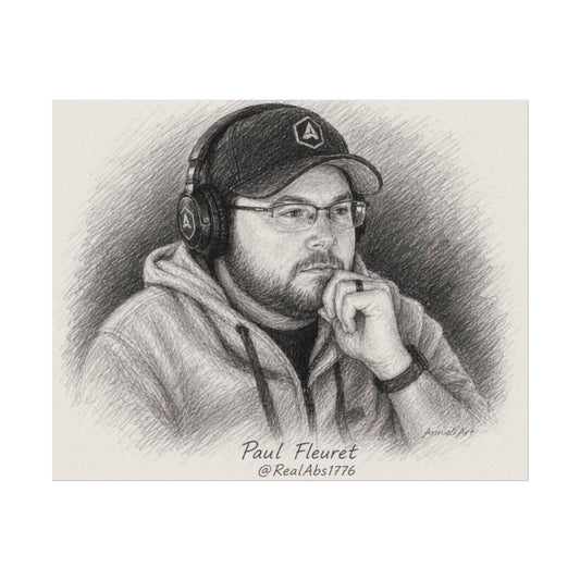 Absolute Storm— Paul “Abs”—Textured Watercolor Portrait Poster — Sketch-Style Poster Art