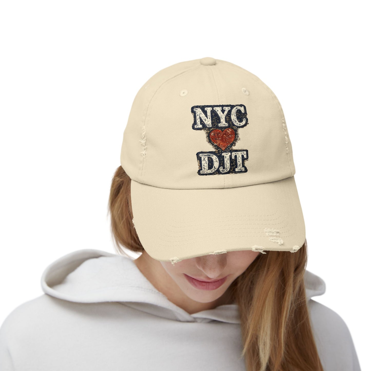 Distressed NYC❤️DJT Vintage Baseball Cap