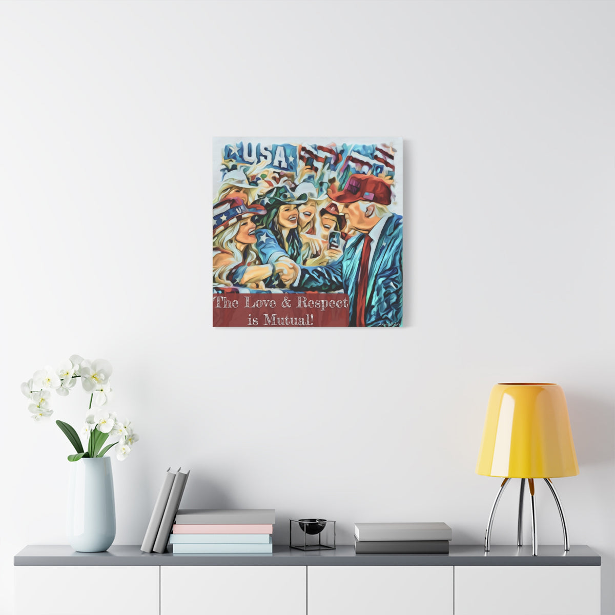 Trump Patriotic Crowd Canvas – "The Love & Respect is Mutual"