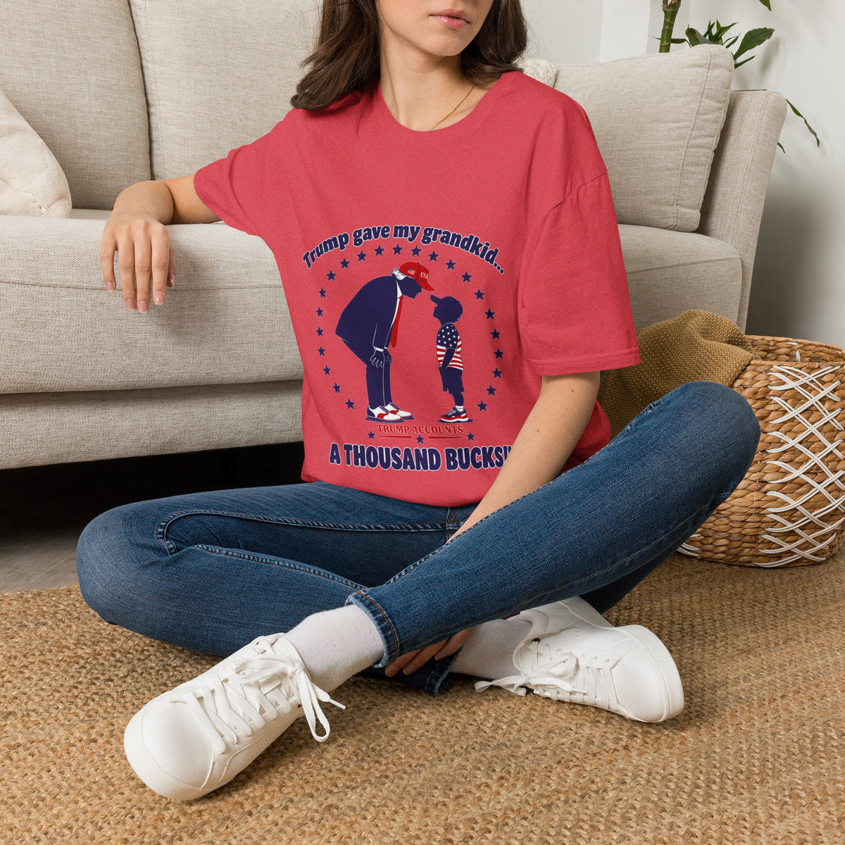 Trump Gave My Grandkid A THOUSAND Bucks! T-Shirt — Patriotic Grandpa/Grandma Tee