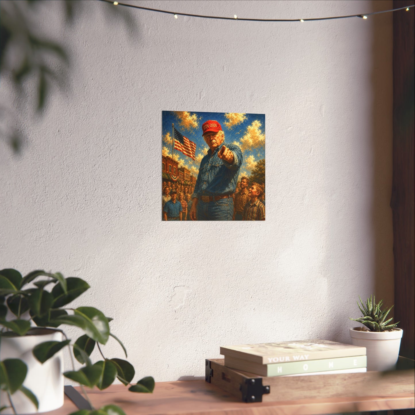 Trump Fine Art Poster — Patriotic '1776-2026' Uncle Sam Style Print