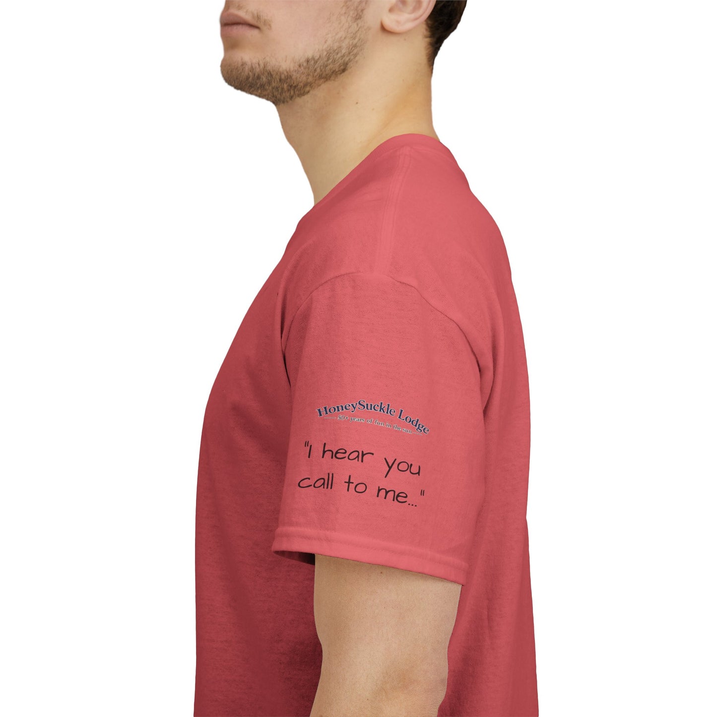 HoneySuckle Lodge Vintage Beach T-Shirt — "50+ years of fun in the sun" Retro Kids on Shore Design
