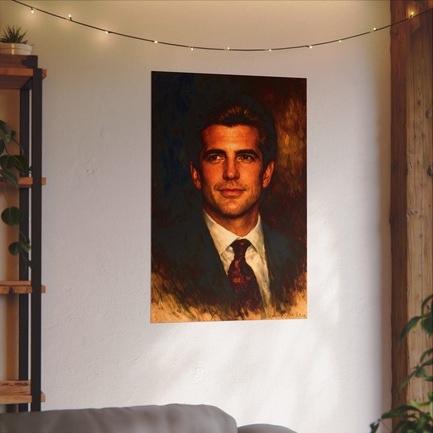 JFK Jr.  Portrait Matte Poster — Textured Vintage-Style Wall Art