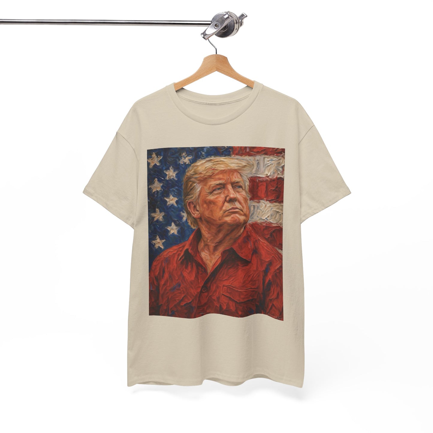 Trump Patriotic Portrait Tee — American Flag Portrait Graphic T-Shirt