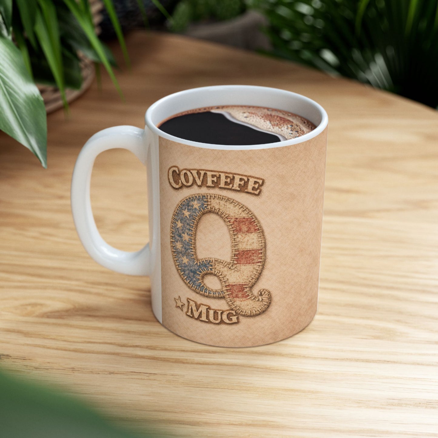 Q Covfefe Ceramic Mug —  Coffee Cup (11oz, 15oz)
