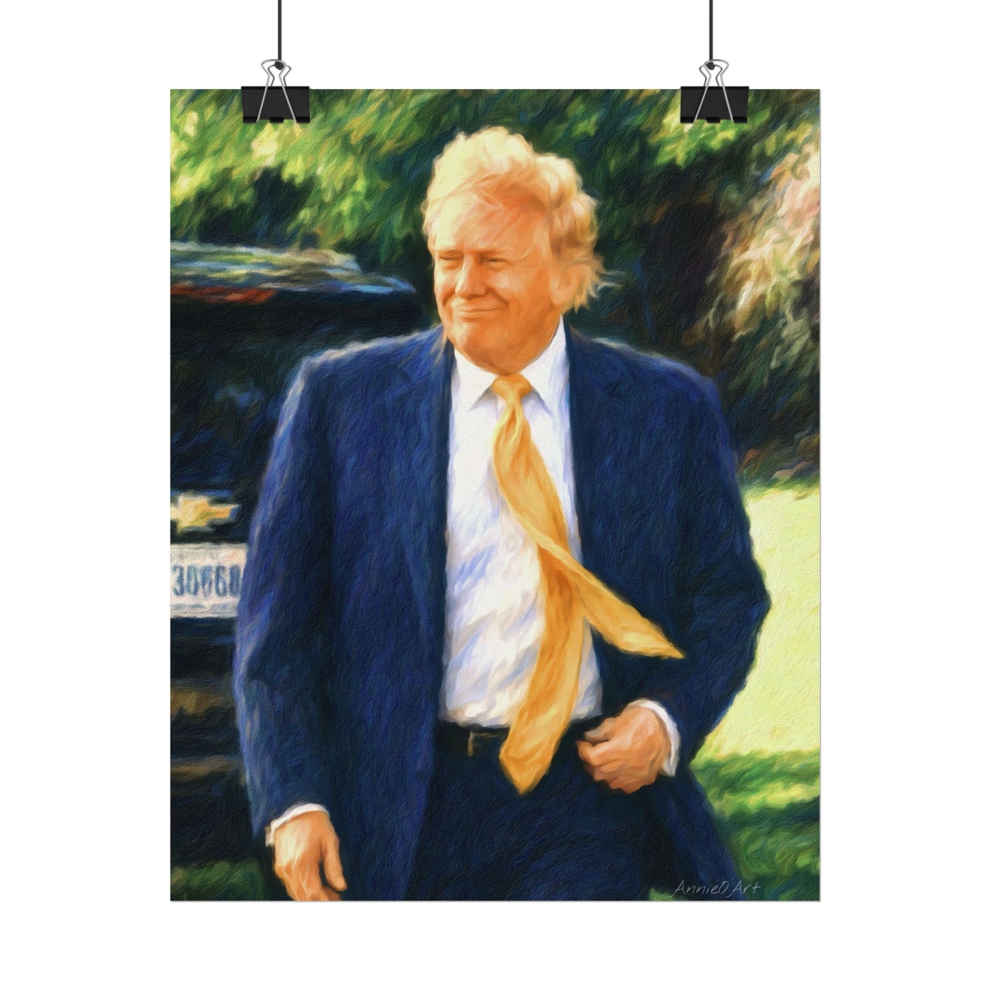 Trump Textured Poster Print