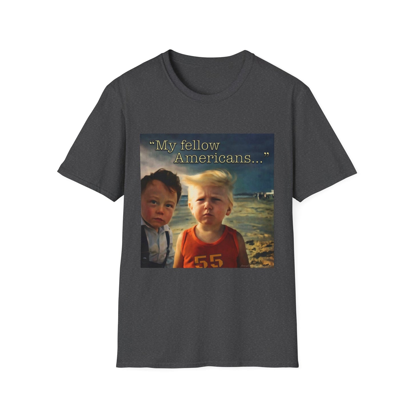 ‘17’ Conversation-starter "My Fellow Americans" Vintage Trump & Elon as Kids Design