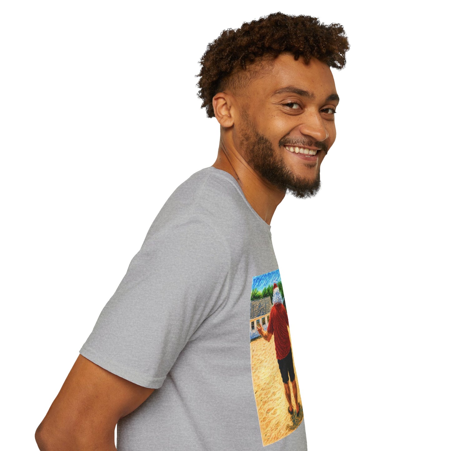 T-Shirt — Christmas in July Santa Beach Graphic Tee