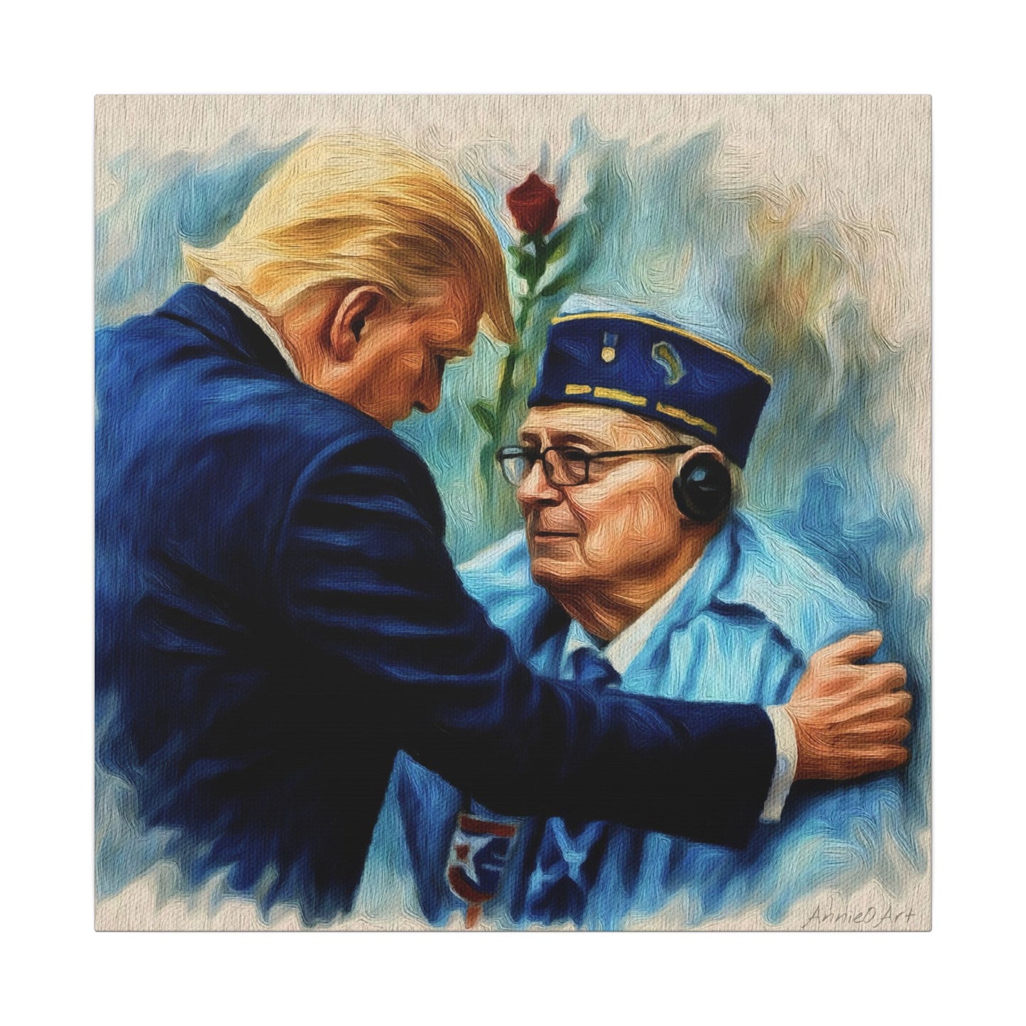 Trump/Patriotic Veteran Tribute Canvas