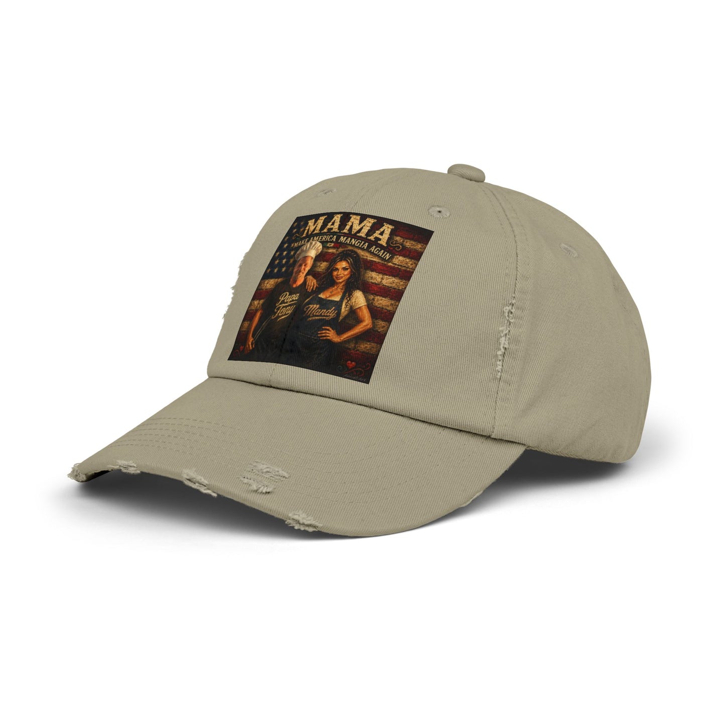 CUSTOM HAT for MANDY—Mama Vintage American Flag Distressed Cap — Proud Mom Hat