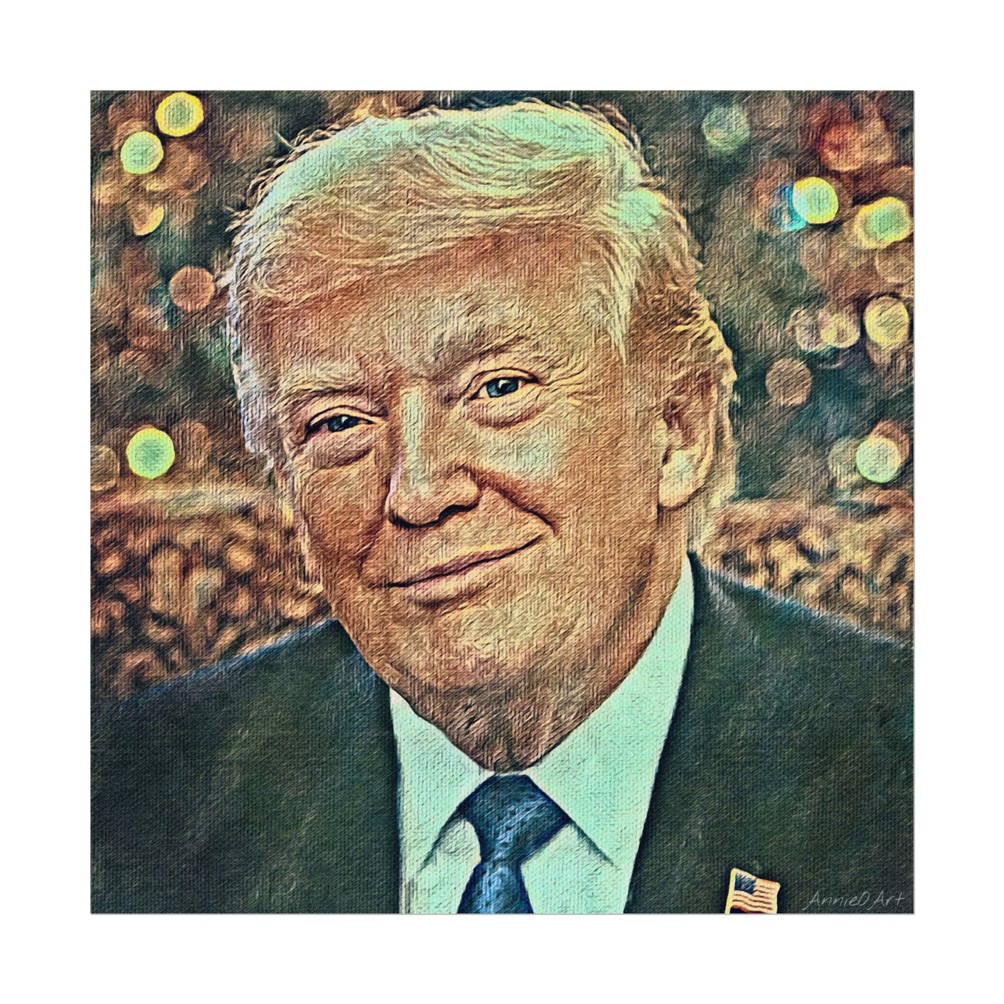 Trump Textured Watercolor Matte Poster