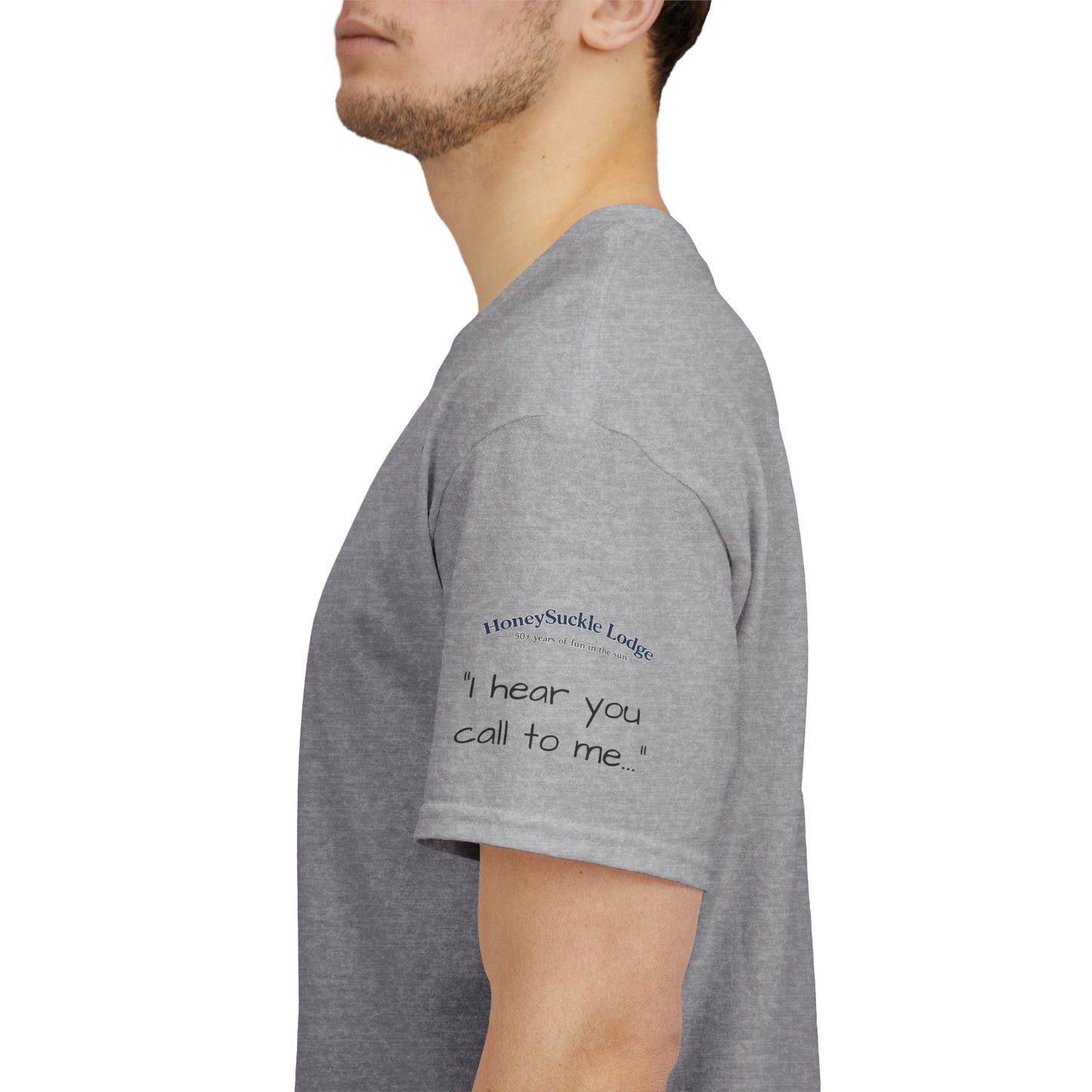 HoneySuckle Lodge Vintage Beach T-Shirt — "50+ years of fun in the sun" Retro Kids on Shore Design