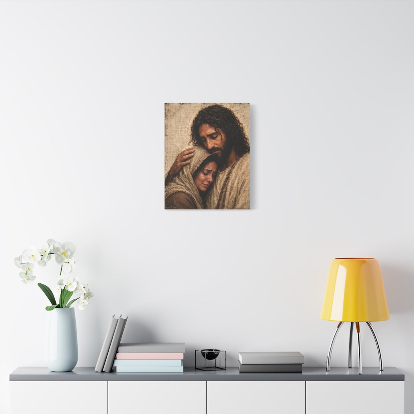 Jesus Embrace Matte Canvas Wall Art