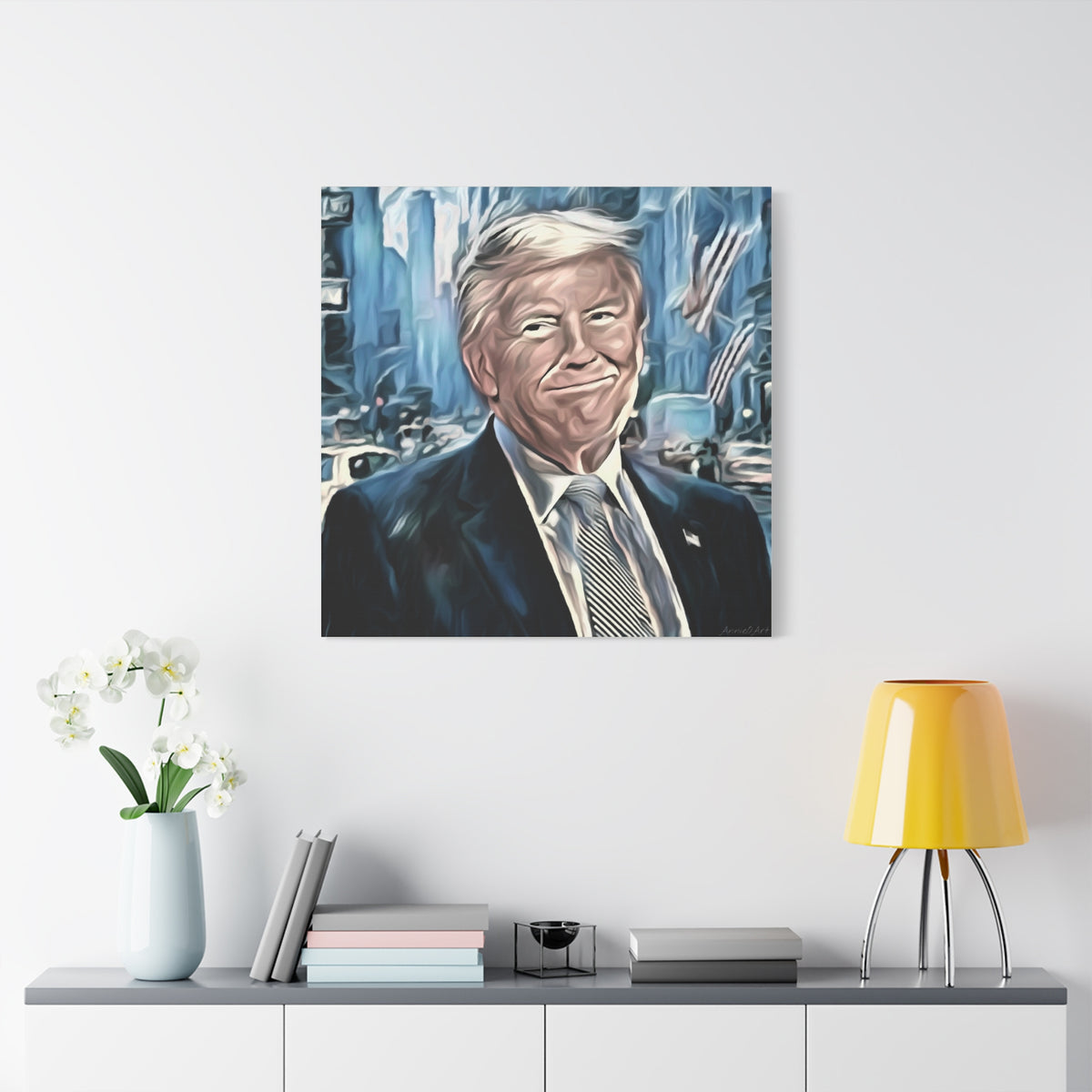 Patriotic Portrait Canvas Print — Trump Artwork