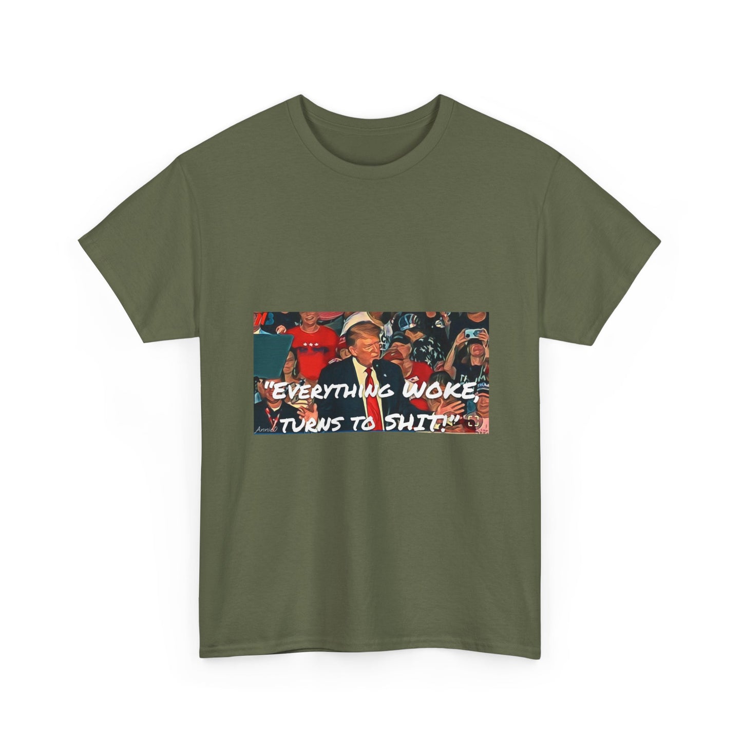 “Everything Woke Turns to Shit” Political Rally Graphic Tee