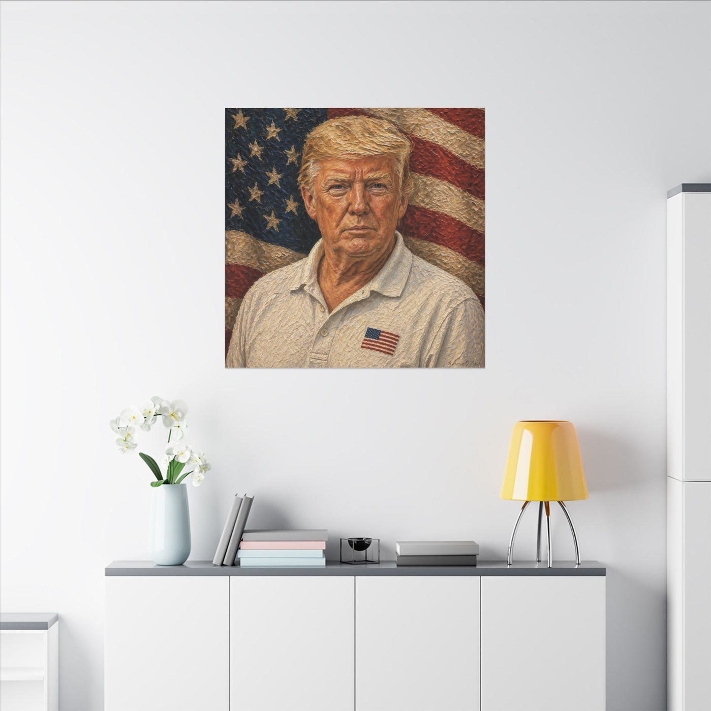 Trump Patriotic Portrait Canvas Print