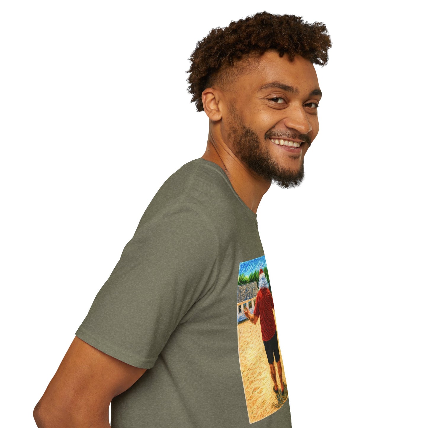 T-Shirt — Christmas in July Santa Beach Graphic Tee