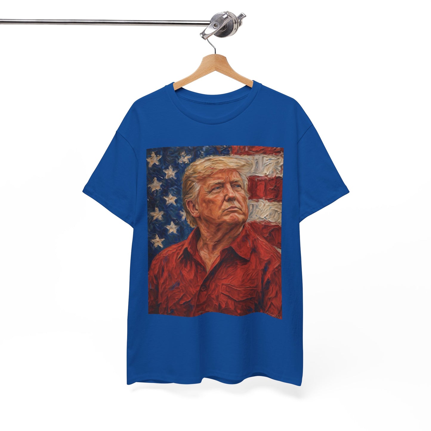Trump Patriotic Portrait Tee — American Flag Portrait Graphic T-Shirt