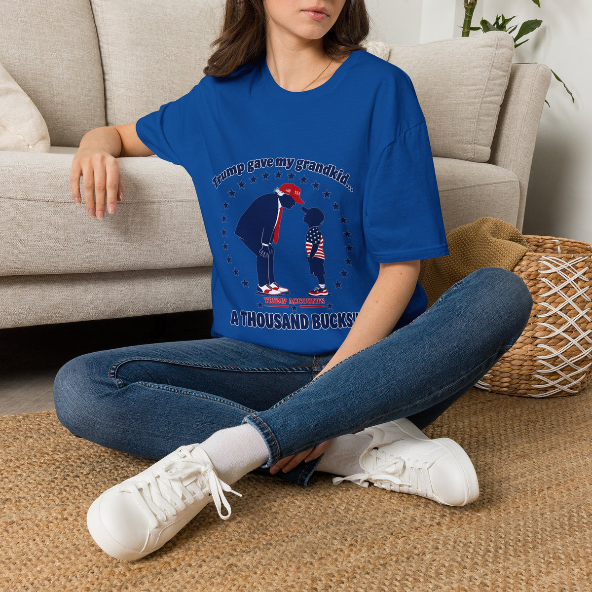Trump Gave My Grandkid A THOUSAND Bucks! T-Shirt — Patriotic Grandpa/Grandma Tee