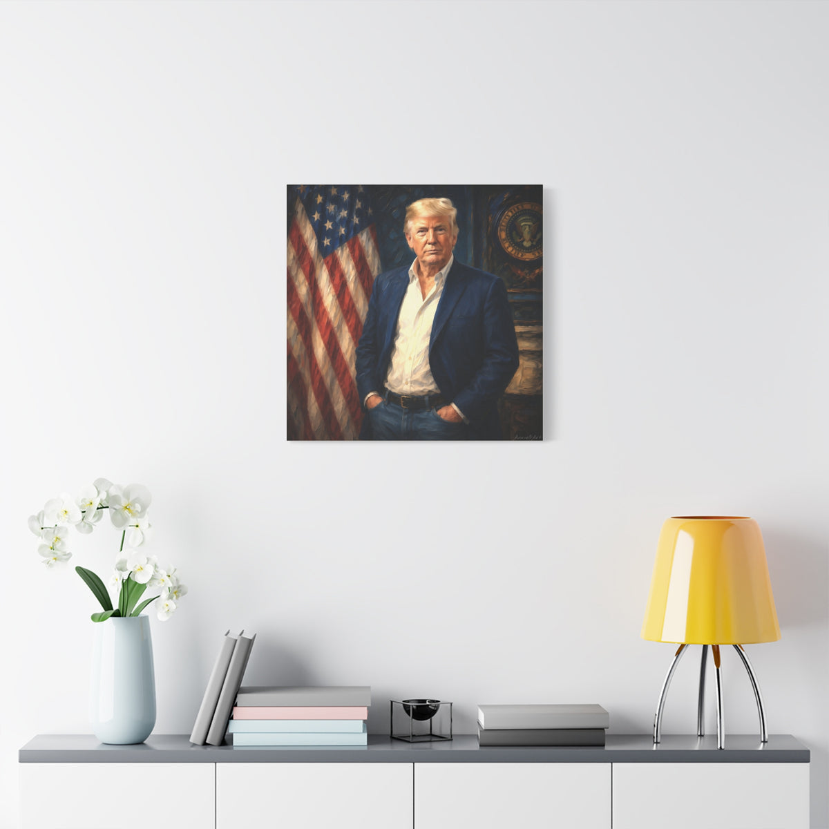 Trump Patriotic Portrait Canvas