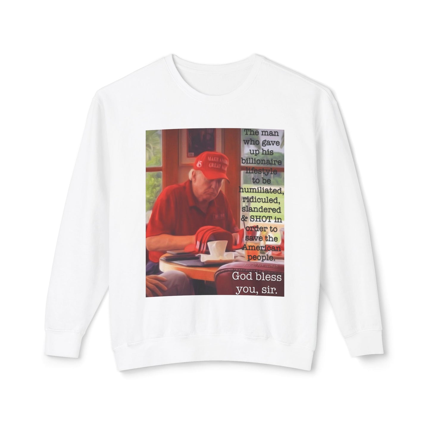 Trump 'God Bless You, Mr. President' Crewneck Sweatshirt — MAGA Tribute