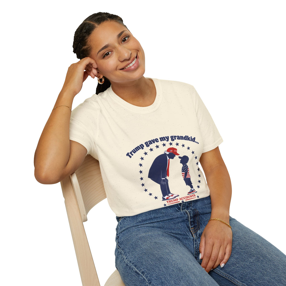 Trump Gave My Grandkid A THOUSAND Bucks! T-Shirt — Patriotic Grandpa/Grandma Tee