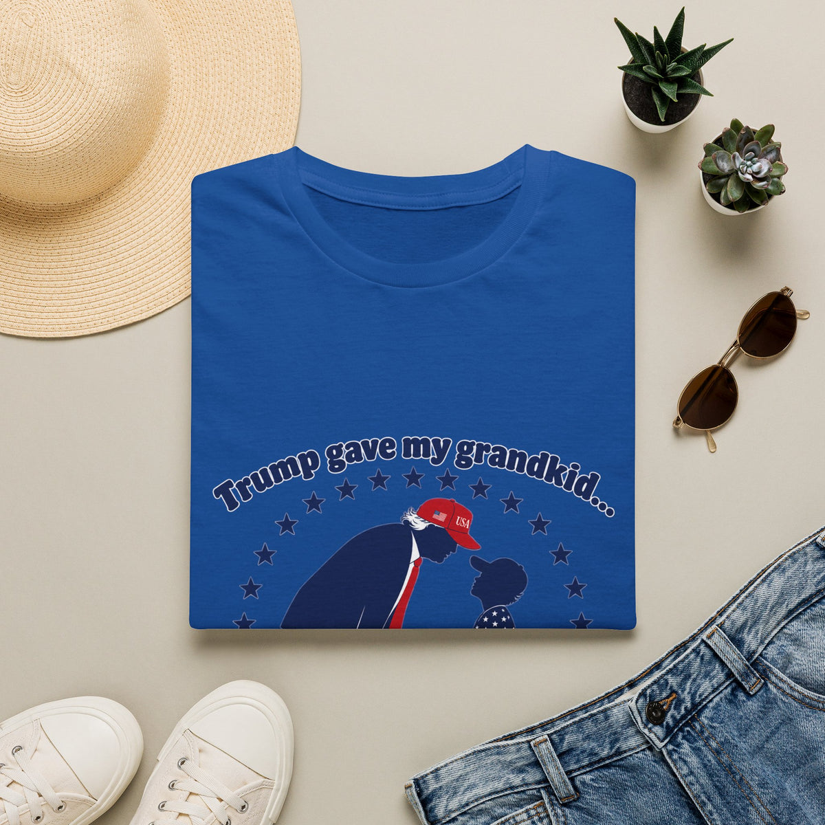 Trump Gave My Grandkid A THOUSAND Bucks! T-Shirt — Patriotic Grandpa/Grandma Tee